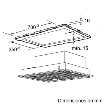 Módulo de integracón Bosch DHL755BL Plata Metalizado de 75 cm a 638 m³/h | Clase C | Serie 4 - 5