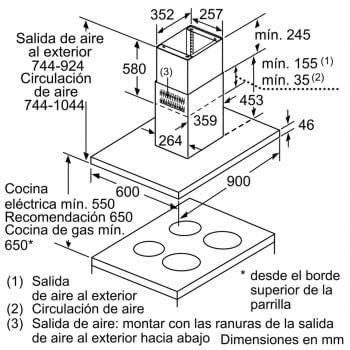 Siemens LF98BIP50 Campana techo isla 90cm Plateada | iQ500 - 5