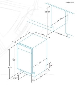 EDESA EDB-4591-I Lavavajillas Integrable 45cm | 9 Servicios | A+ - 5