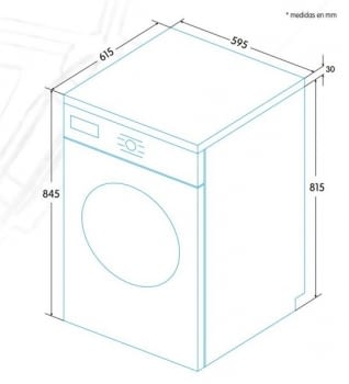 EDESA ESC-8000 WH Secadora Blanca 8kg | Condensación | Vapor | Detección Carga | Clase B - 5