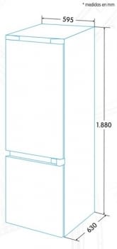 Combi EDESA EFC-1821 NF WH Blanco | Luz Led | No Frost | 1880 x 595 x 630 mm | A+ | Stock - 4