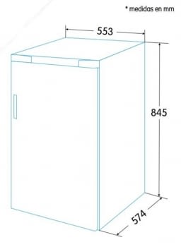 EDESA EFS-0811 WH Frigorífico Vertical Blanco | 1 Puerta | 845 x 553 x 574 mm | A+ - 4