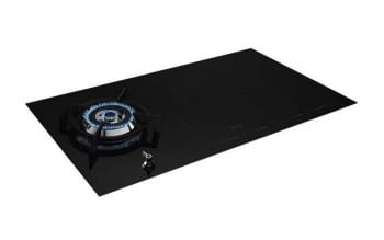 Placa Mixta Smeg PM3912WLD Gas e Inducción 90cm Cristal Negro | Envío Gratis