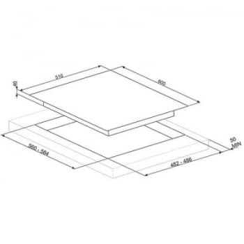 Placa Gas SMEG PV163B2 60cm 3 Fuegos Cristal Blanco | Envío Gratis - 2