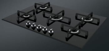 Placa Gas SMEG PV175N2 72cm 5 Fuegos Cristal Negro | Envío Gratis