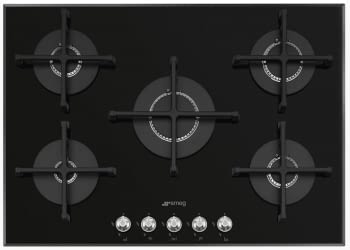 Placa Gas SMEG PV175N2 72cm 5 Fuegos Cristal Negro | Envío Gratis - 2