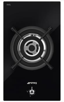 Placa Gas Domino Smeg PV331CN 30cm 1 Fuego Cristal Negro | Envío Gratis