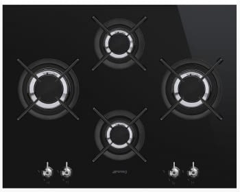 Placa Gas Smeg PV364LCN 65cm 4 Fuegos Cristal Negro | Envío Gratis - 2