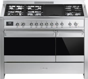 SMEG A3-81 Cocina a Gas | Diseño OPERA 120 x 60 | 2 Hornos | Acero Inox | Envío Gratis
