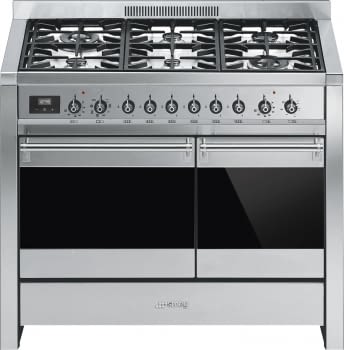 SMEG A2-81 Cocina a Gas | Diseño OPERA 100 x 60 | 2 Hornos | Acero Inox | Envío Gratis