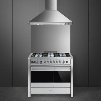 SMEG A2-81 Cocina a Gas | Diseño OPERA 100 x 60 | 2 Hornos | Acero Inox | Envío Gratis - 3