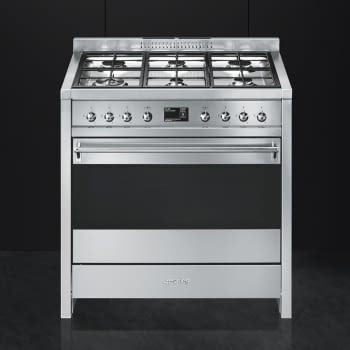 SMEG A1A-9 Cocina a Gas  90cm x 60cm | 1 Horno Eléctrico | Gris Antracita | A++ | Envío Gratis - 3