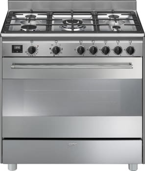 SMEG BG91X9-1 Cocina a Gas 90cm x 60cm | 1 Horno Eléctrico | Acero Inoxidable | Envío Gratis