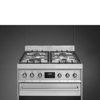 SMEG C6GMX9 Cocina de Gas | Diseño Clásico 60 x 60 | 1 Horno Eléctrico | Acero Inoxidable | A - 5