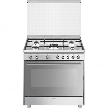 SMEG SX91SV9 Cocina de Gas 90cm x 60cm | 1 Horno Eléctrico | Acero Inox | Envío Gratis
