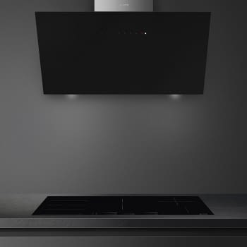 SMEG KICV90BL Campana de pared Inclinada | 90 cm | Color Negro | 815 m³ | A+ | Envío Gratis - 2