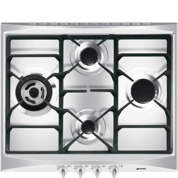SMEG SR264XGH2 Placa de Gas 60 cm Acero Inoxidable con 4 quemadores | Envío Gratis