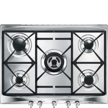 Placa de Gas SMEG SR275XGH2 70/75 cm 5 Quemadores Acero Inoxidable | Envío Gratis
