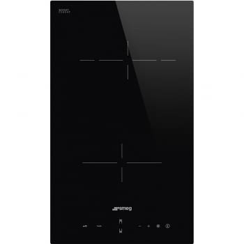 SMEG SE232TD Placa Vitrocerámica Domino de 30 cm en Cristal Negro con 2 Zonas de Cocción | Envío Gratis