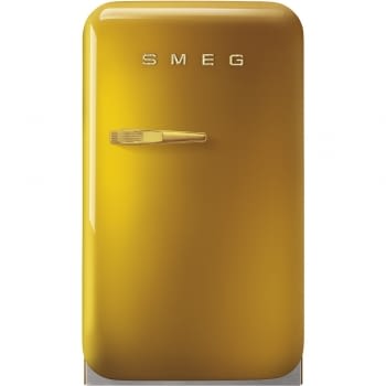 Smeg FAB5RDGO3 Frigorífico Minibar de 40 cm en Color Oro | Apertura Derecha | A+++ | ¡Envío Gratis!