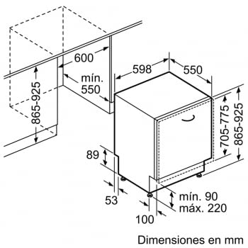 Bosch SBV46NX03E Lavavajillas Integrable de 60 cm | 14 servicios | EcoSilence | A++ - 5