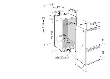 Liebherr Frigorífico Combi Integrable ICBN3376 A++ No Frost 178x56x55 cm - 2