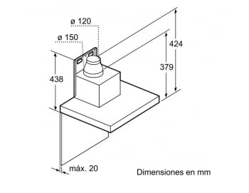 Campana de Pared Decorativa Siemens LC97BHP50 Metallic de 90 cm con una potencia de 718 m³/h | Motor iQdrive Clase A | iQ500 - 3