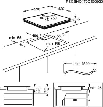 Placa de Inducción AEG IAE63421CB Flexible 3 zonas 60cm con Cocción Asistida + Función Puente - 7