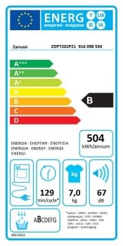 Secadora Zanussi ZDP7202PZ1 Libre Blanca de Condensación 7 kg Clase B - 4