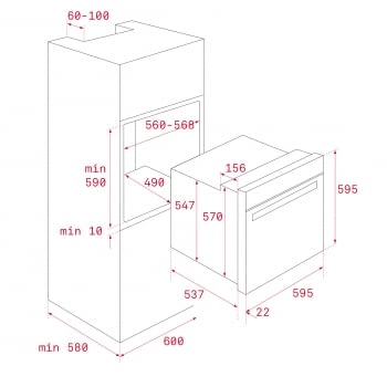Horno Teka HCB 6535 P Pirolítico inoxidable de 60 cm con 8 funciones de cocinado a 5 alturas Clase A+ - 10