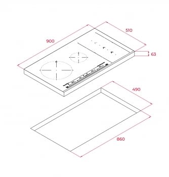 Placa de Inducción Teka IZS 96600 de 90 cm con SlideCooking de 6 zonas de inducción Flex - 7