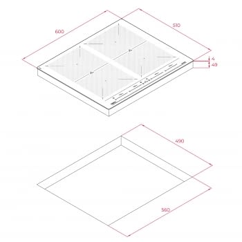 Placa de Inducción Teka IZF 64600 BK MSP de 60 cm con 6 zonas de inducción (4 + 2 Flex combinadas) - 9