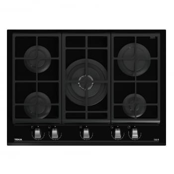 Placa de Gas Teka GZC 75330 (112570053) de 70 cm en Cristal Negro con 5 Quemadores de Gas Butano con ExactFlame - 4