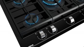Placa de Gas Teka GZC 75330 (112570053) de 70 cm en Cristal Negro con 5 Quemadores de Gas Butano con ExactFlame - 12