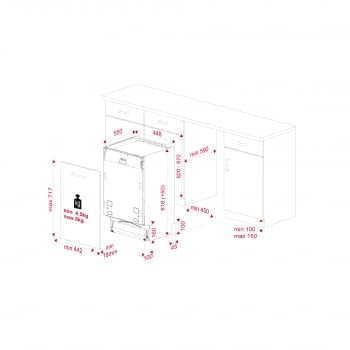 Lavavajillas Teka DFI 74950 (114300000) Integrable de 45 cm para 11 cubiertos con 9 programas a 6 temperaturas | Secado mediante apertura PremiumDry | 3ª Bandeja cubiertos | Motor Inverter Clase A+++ - 13