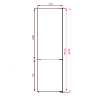 Frigorífico Combi Teka RBF 78620 (113400007) en Cristal Blanco, de 200 x 60 cm y 360 L, No Frost | Aire fresco IonClean | Clase A++ - 3