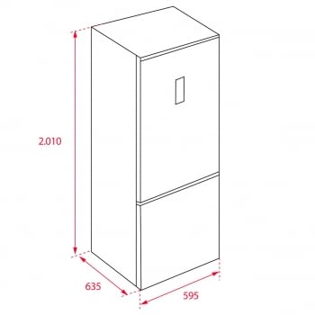 Frigorífico Combi Teka NFL 450 S (113410000) Inoxidable, de 200 x 60 cm y 316 L, No Frost | Clase A+++ - 9