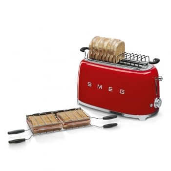 Tostadora Vintage XXL SMEG TSF02RDEU de 1500 W | 4 Rebanadas | Color Rojo | Estilo 50 Style - 3
