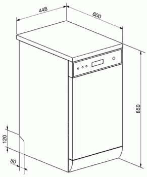 SMEG LSA4511B LAVAVAJILLAS 45CM 10 SERVICIOS 46dB A+ BLANCO - 2