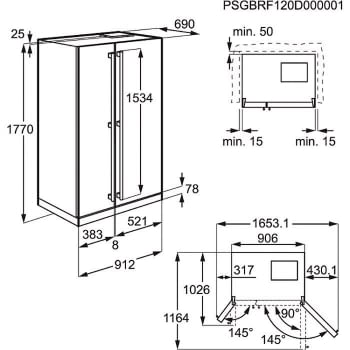 ELECTROLUX EAL6140WOU SIDE BY SIDE FRIGORIFICO AMERICANO INOX 1780x912CM NO FROST DISPENSADOR A+ | Envío + Instalación + Retirada Gratis - 9
