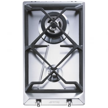 SMEG SRV532GH3 Placa de Gas Domino 30 cm Inoxidable con 2 Quemadores | Envío Gratis