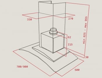 TEKA NC 785 CAMPANA INOX CRISTAL 70CM 807M3/H - 2