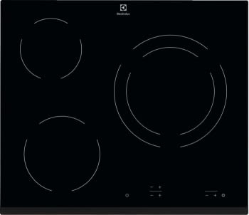 Placa Vitrocerámica Electrolux EHF6231FOK de 60 cm con 3 Zonas de cocción Max 27 cm