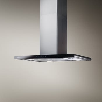 ELICA GALAXY ISLAND BLIX/A/ 90x45 CAMPANA ISLA INOX CRISTAL NEGRO 90X45CM 647M3/H
