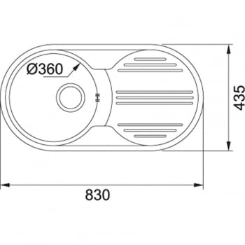 FRANKE RAMBLA RAX-611-K/D FREGADERO ENCASTRE INOX ESC. DERECHA - 2