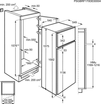 Frigorífico 2P Zanussi ZBT27430SA Integrable de 157.5 x 55 cm Blanco Clase A+ - 2