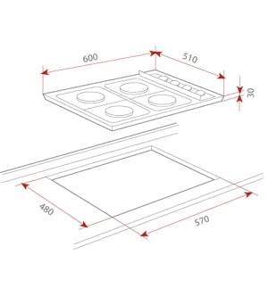 TEKA E/60.3 4G AL NATURAL INOX PLACA GAS 4 FUEGOS STOCK - 2