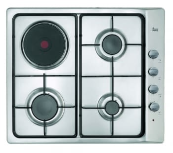 TEKA E/60.3 3G 1P AL NATURAL INOX PLACA GAS 3 FUEGOS +1ELECTRICA