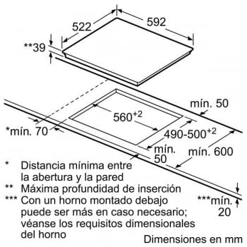 Placa Vitrocerámica Bosch PKF631B17E de 60 cm con 4 Zonas de cocción | TouchSelect | Serie 4 - 5