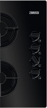 Placa de Gas Zanussi ZGO62414BA Negra de 60 cm con 4 quemadores (1 Wok) Termopar Parrilas de hierro fundido - 2
